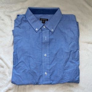 NWOT Blue Gingham Dress Shirt XL